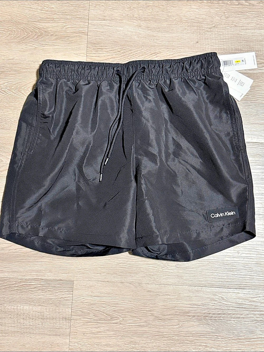 Calvin Klein Men's Polyester Swim Trunks Black Medium NWT